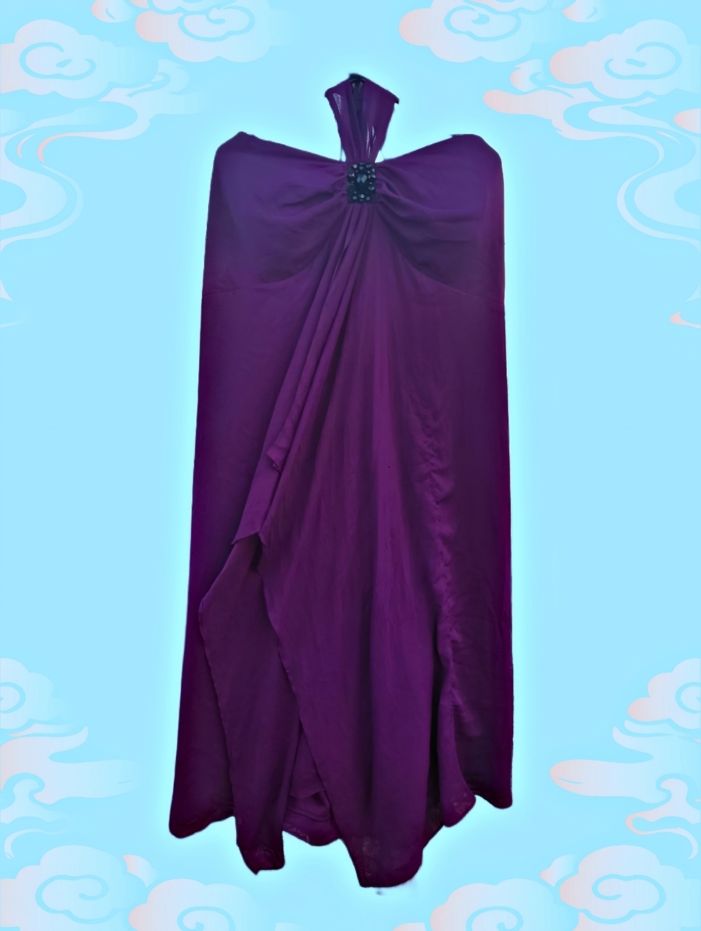 Lane Bryant Purple Sleeveless Dress with Embellished Neckline